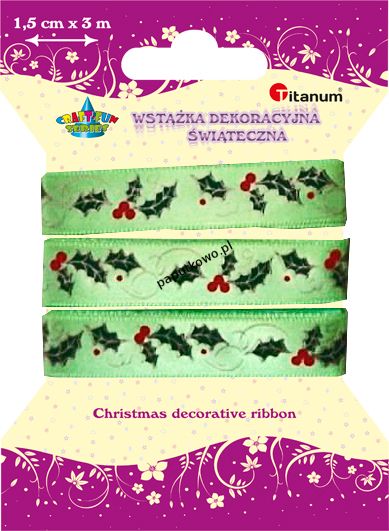 Wstążka Titanum Craft-fun Craft-fun wstążka dekoracyjna Xmas (DD158G)