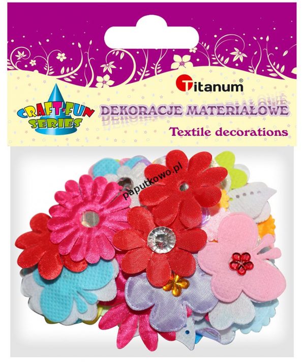 Kryształki Titanum Craft-fun Craft-Fun Series materiałowe kwiatki mix (F038)