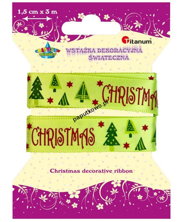 Wstążka Titanum Craft-fun Craft-fun wstążka dekoracyjna Xmas (DD149)