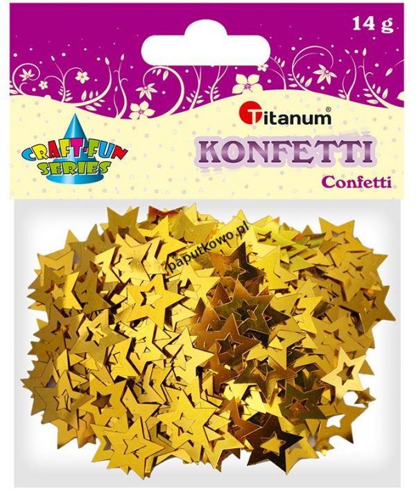 Konfetti Titanum Craft-Fun Series Gwiazdki złote