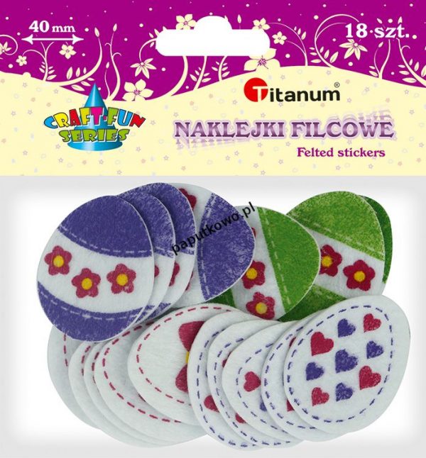 Naklejka (nalepka) Titanum Craft-fun Craft-Fun Series Pisanka kolor: mix 34 mm x 40 mm (E33)