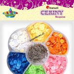 Cekiny Titanum Craft-fun Craft-Fun Series 6 kolorów + szpilki mix 4 g (7HPB)