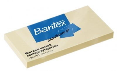Notes samoprzylepny Bantex żółty 100k 125x75 mm (400086388)
