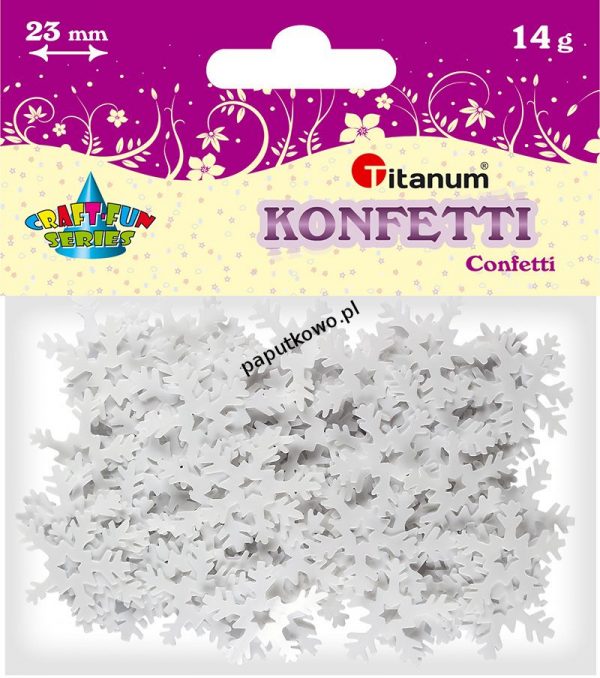Konfetti Titanum Craft-Fun Series Płatki śniegu białe