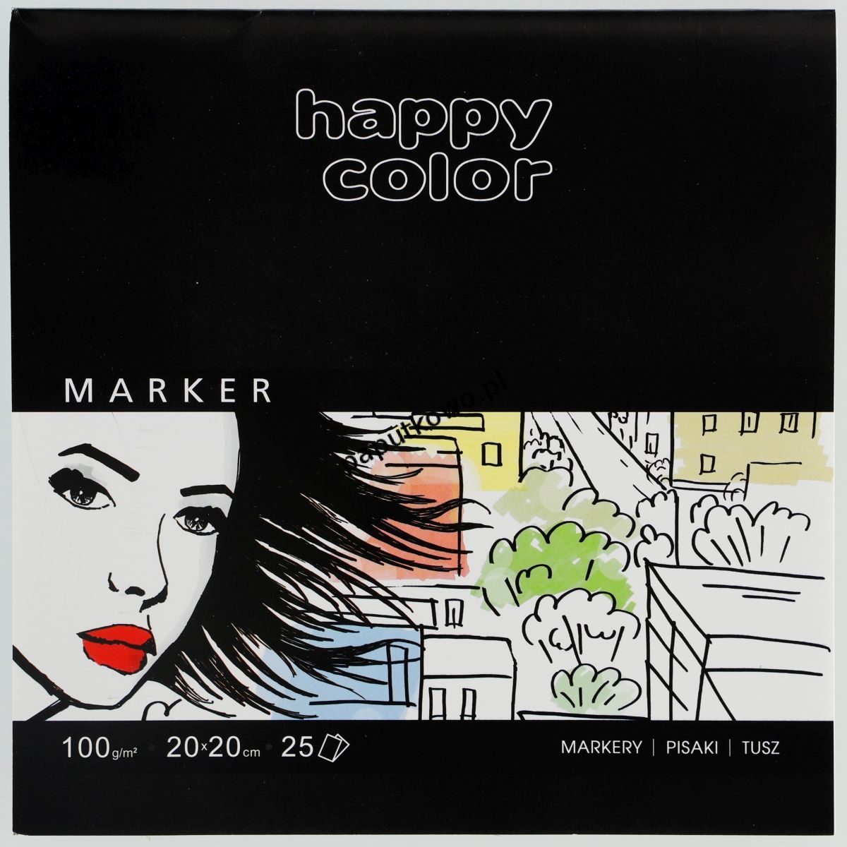 Blok artystyczny Gdd Happy Color do markerów 100g 25k 200x200 mm (HA 3710 2020-A25)