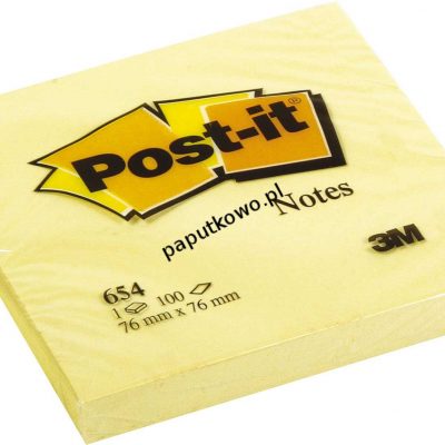 Notes samoprzylepny Post-It żółty 100k 76x76 mm