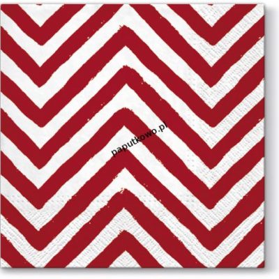 Serwetki Paw Lunch Big Chevron red kolor: mix nadruk 330 mm x 330 mm (SDL093300) 1