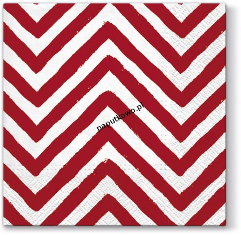 Serwetki Paw Lunch Big Chevron red kolor: mix nadruk 330 mm x 330 mm (SDL093300)