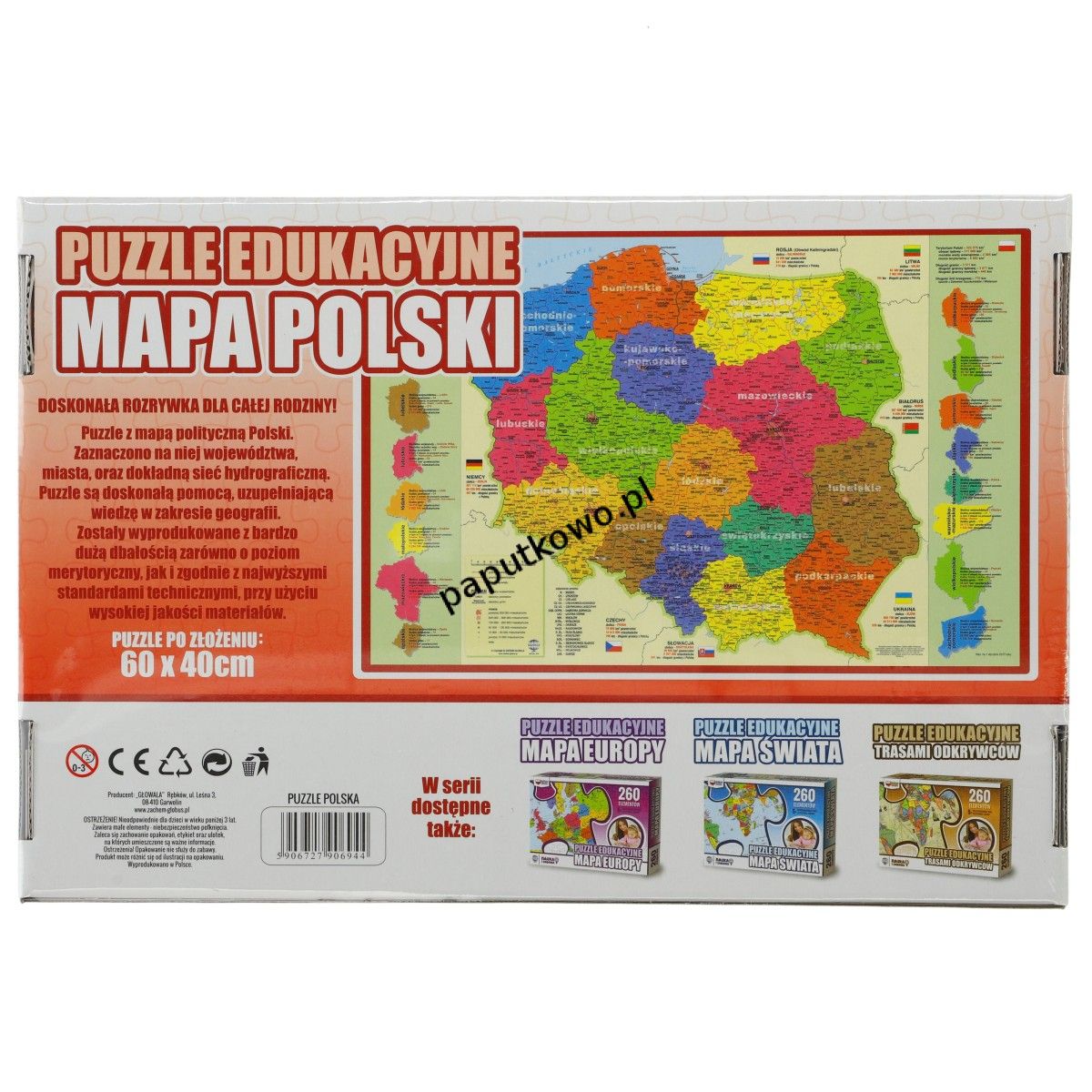 Puzzle Zachem edukacyjne mapa polski