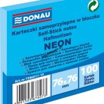Notes samoprzylepny Donau Neon niebieski 100k 76×76 mm (7586011-10) 1