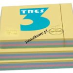 Notes samoprzylepny Tres pastel tęczowe 50 mm x 75 mm (NOTRB5075) 1