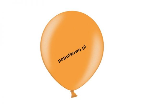 Balon gumowy metalizowany Partydeco pomarańczowy metaliczny 12cal 100 szt (12m-081)