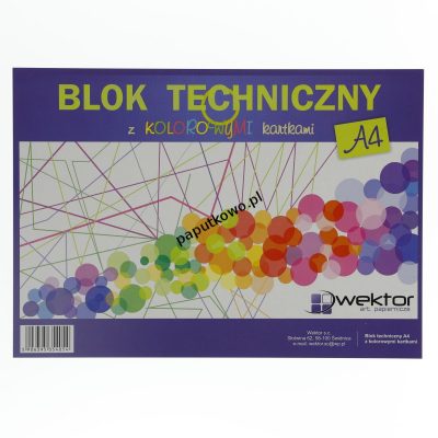 Blok techniczny Wektor kolor A4 160g 10k