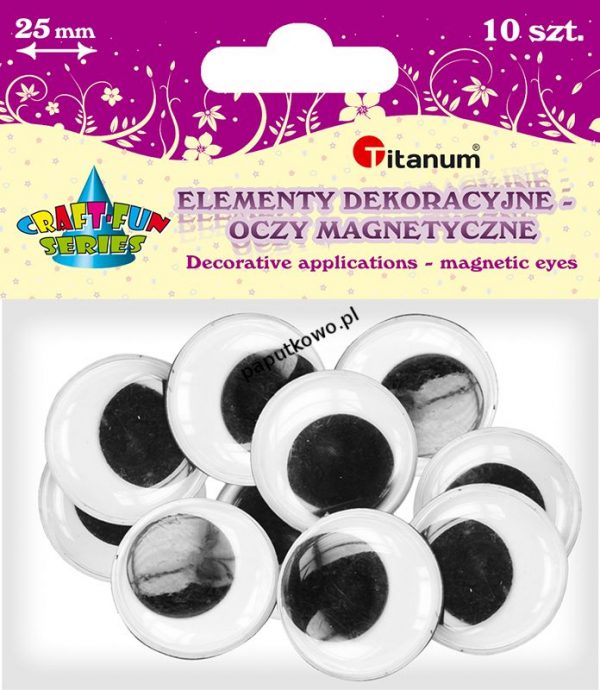 Oczka Titanum Craft-fun Craft-Fun Series oczy magnetyczne 10 szt (25 mm)