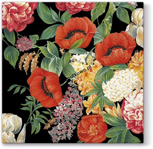 Serwetki Paw Lunch Nostalgic Bouquet kolor: mix nadruk 330 mm x 330 mm (SDL091200)