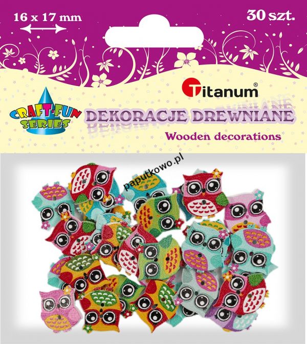 Dekoracje drewniane Titanum Craft-Fun Series Sowy do przyszycia