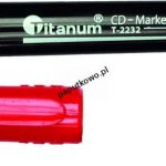 Marker do CD Titanum 2 końcówki: 0,7 mm/4 mm czerwony (T-2232)