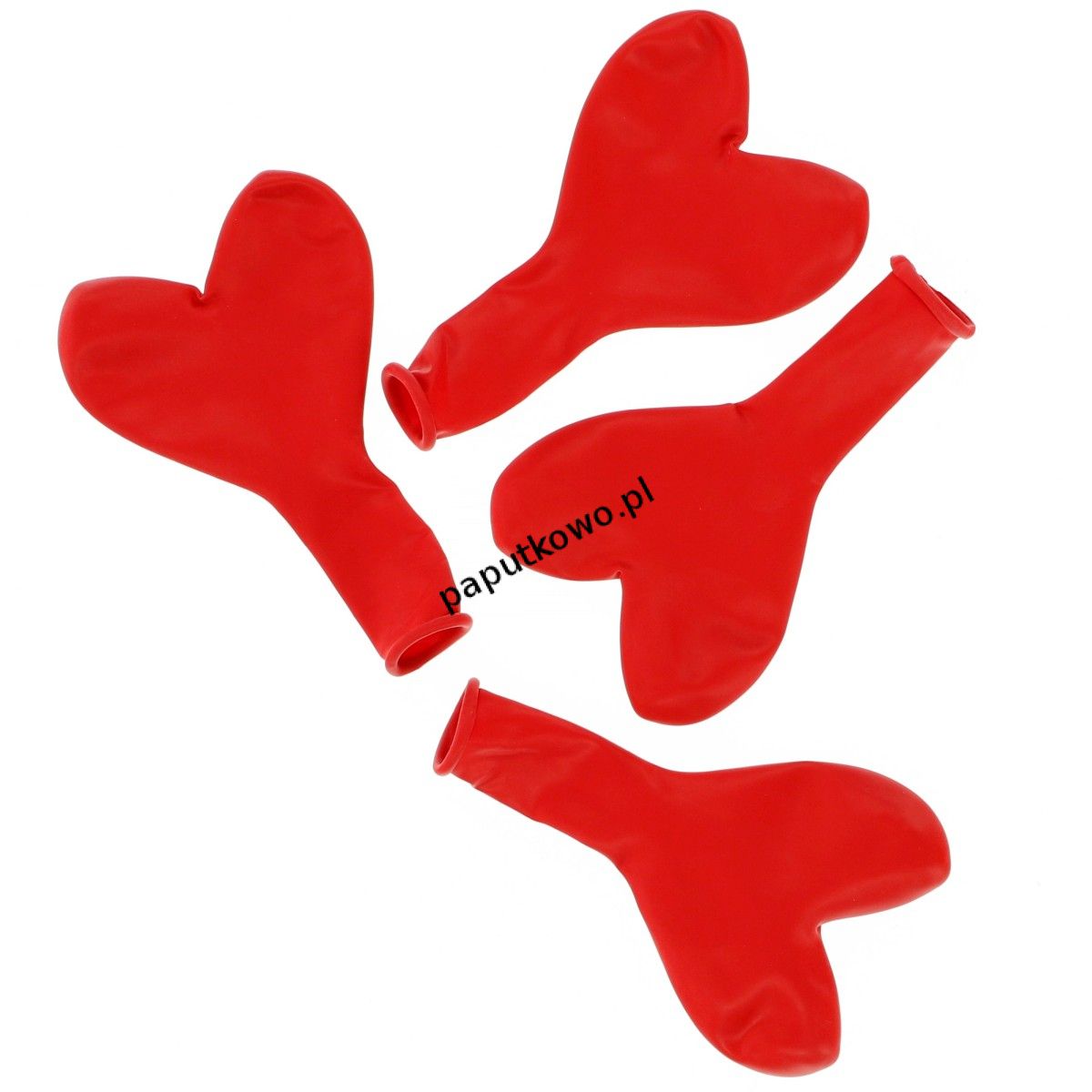 Balon kształty Arpex WALENTYNKI SERCA czerwony 4 szt (K467)