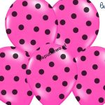 Balon gumowy Partydeco Kropki Pastel Hot Pink różowy 50 szt (SB14P-223-006B) 1
