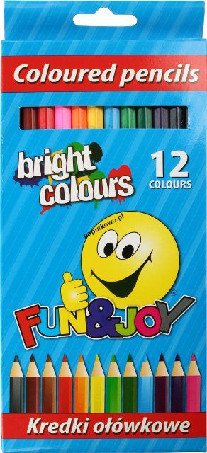 Kredki ołówkowe Fun&Joy 12 kolorów