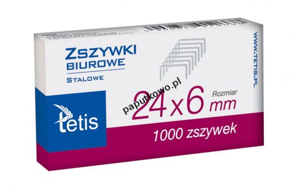 Zszywki 24/6 Tetis 1000 szt