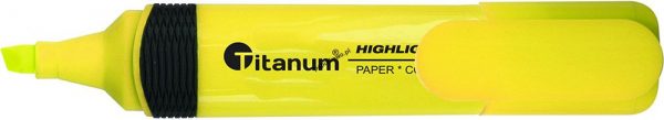 Zakreślacz CLC1190 Titanum ściętka końcówka 1-5 mm żółty