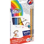 Kredki ołówkowe Fiorello Super Soft 12 kolorów + 2 gratis (170-1374) 1