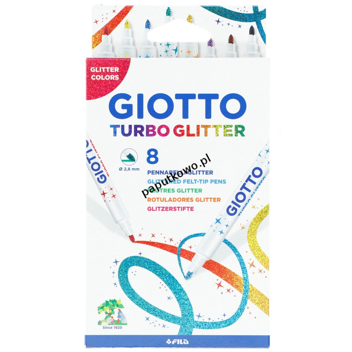 Flamaster Giotto Turbvo Glitter 8 kol