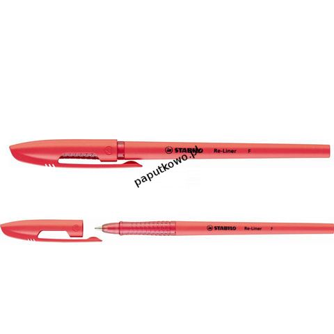 Długopis Stabilo Re-Liner, czerwony wkład 0,38 mm (868 F)