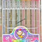 Długopisy żelowe Festival AGP13103 M&G z brokatem 1,0 mm 8 kolorów