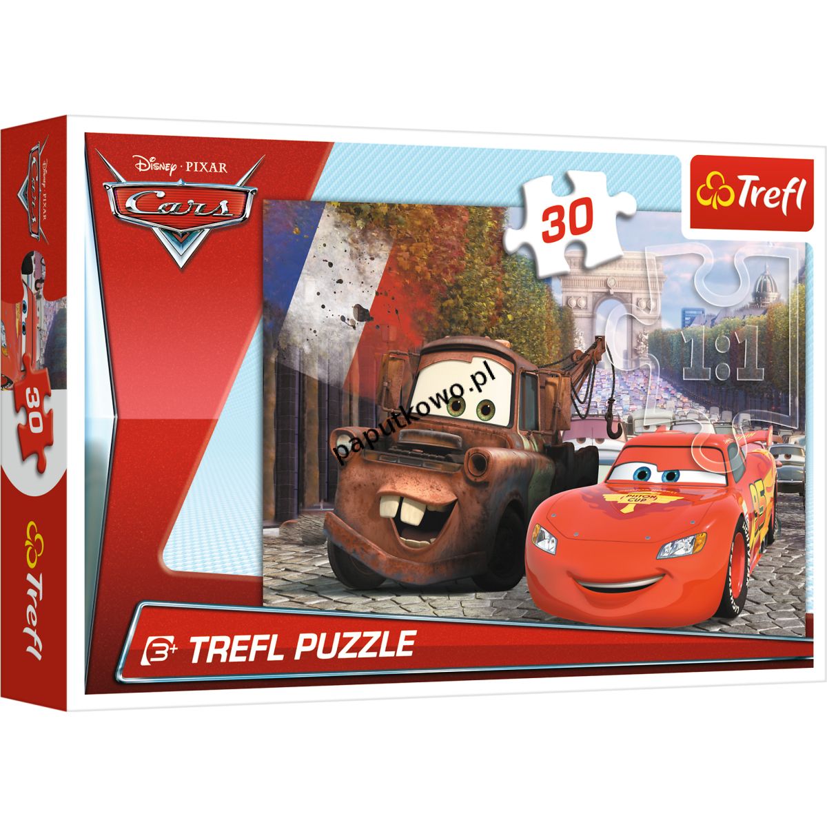 Puzzle Trefl Cars 2 Złomek i Zygzak w Europie 30 el