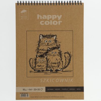 Blok artystyczny Gdd Happy Color szkicownik młody artysta A4 80g 60k (HA 3809 2030 M60)