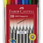 Cienkopisy Faber-Castell Grip Finepen 0,4 10 kolorów (FC151610)