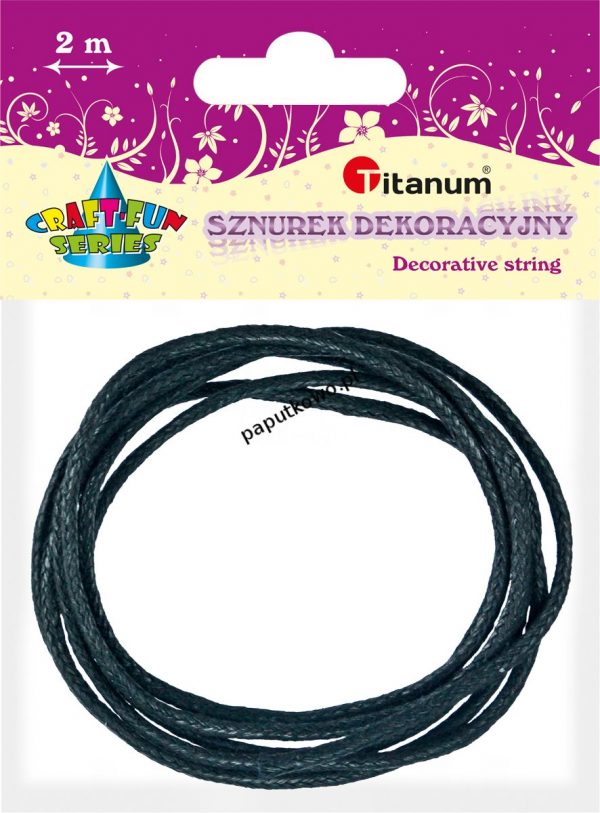 Sznurek Titanum Craft-fun Craft-fun sznurek PU 2m (czarny)