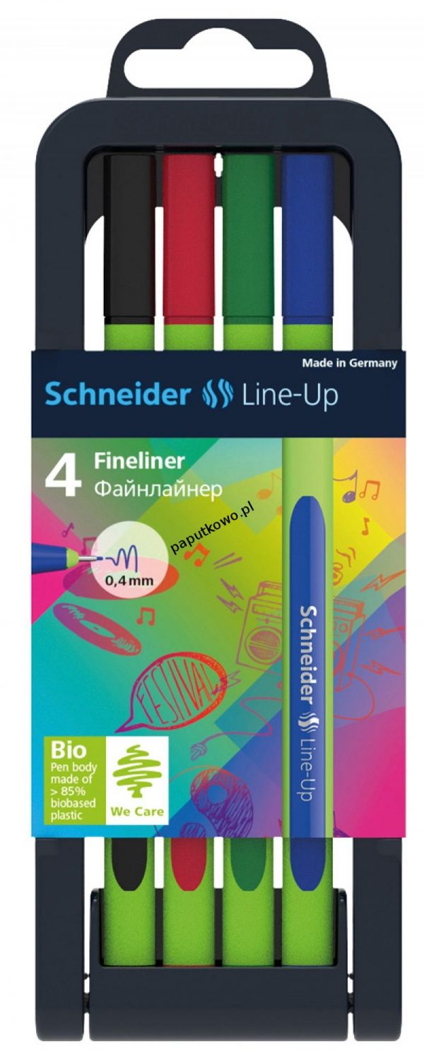 Cienkopis Schneider Line-Up, mix 0,4 mm 4kol. (SR191094)