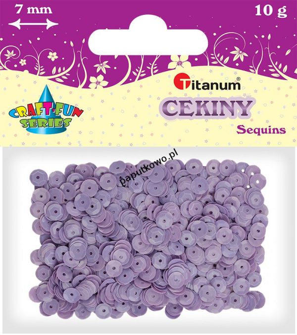 Cekiny Titanum Craft-Fun Series Okrągłe pastelowe wrzosowe