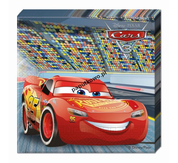 Serwetki Godan Cars 3 kolor: (różne) 330 mm x 330 mm (87799)