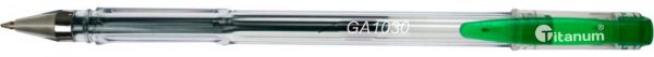 Długopis Titanum, zielony wkład 0,7 mm (GA1030)