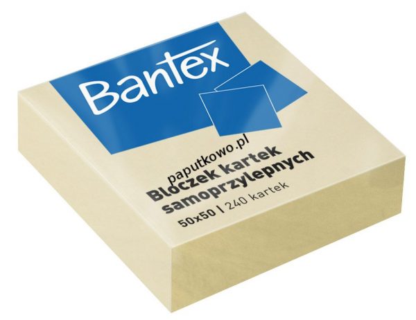 Notes samoprzylepny Bantex żółty 240k 50x50 mm (400086400)