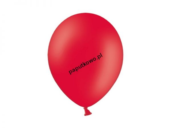 Balon gumowy pastelowy Partydeco czerwony 12cal 100 szt (12P-001)