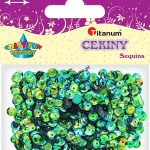 Cekiny Titanum Craft-Fun Series Okrągłe perłowe zielone 1