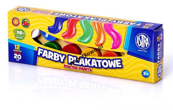 Farby plakatowe Astra kolor: mix 20 ml 12 kol. (83114901)