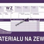 Druk samokopiujący Michalczyk i Prokop WZ wydanie materiału na zewnątrz 1/2 A4 80k. (361-0)