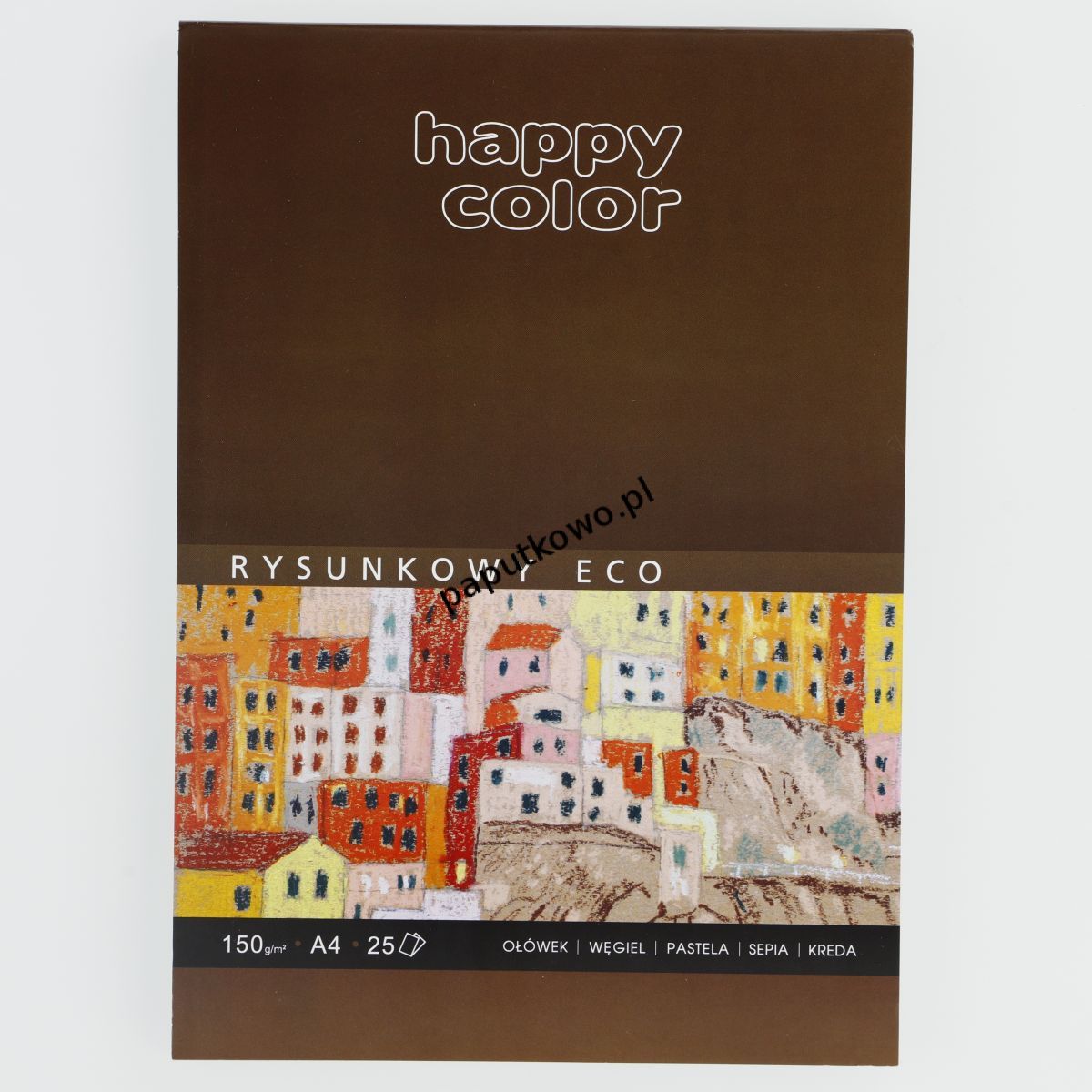 Blok rysunkowy Gdd Happy Color rysunkowy eko młody artysta A4 150g 25k (HA 3715 2030 A25)