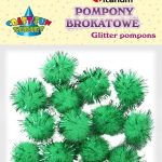 Pompony Titanum Craft-fun Craft-Fun Series brokatowe zielone 15 szt (16077G)