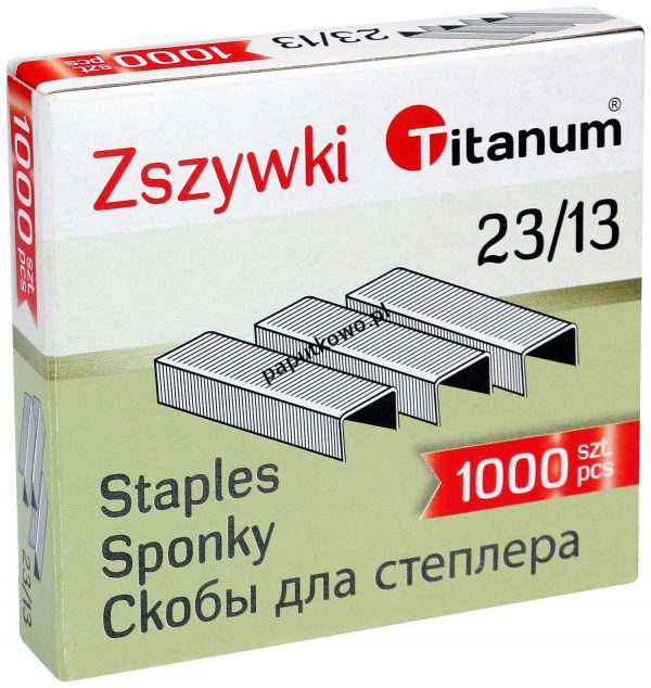 Zszywki 23/13 Titanum 1000 szt