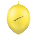 Balon gumowy metalizowany Partydeco żółty metaliczny 12cal 100 szt (082)