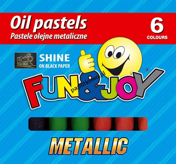 Pastele olejne Fun&Joy metaliczne 6 kol. (FJ-POM6)