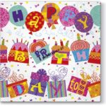 Serwetki Paw Lunch Unusual Birthday kolor: mix nadruk 330 mm x 330 mm (SDL096600)