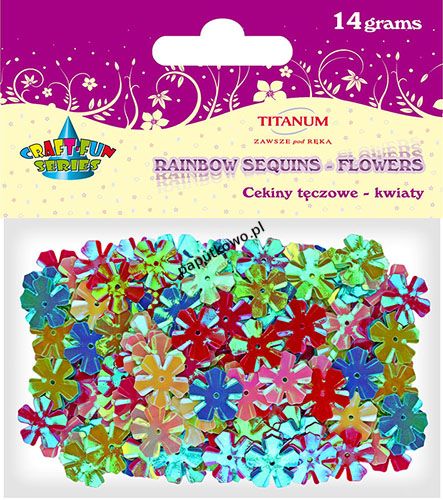 Cekiny Titanum Craft-fun Craft-Fun Series tęczowe kwiatki (CRF)